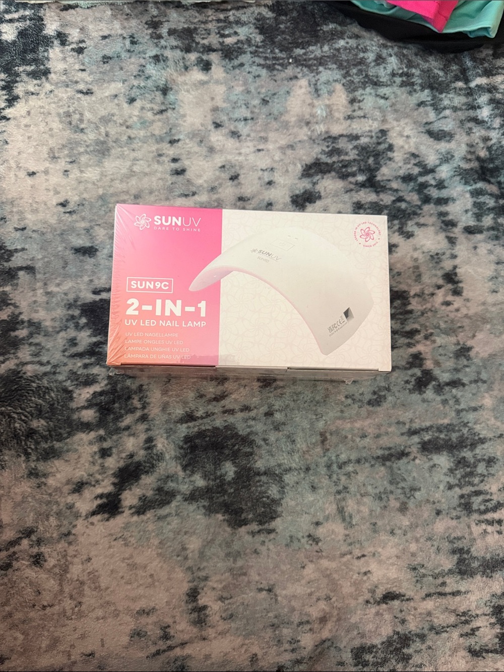 SUNUV 2-in-1 UV LED Nail Lamp - White/Pink Box